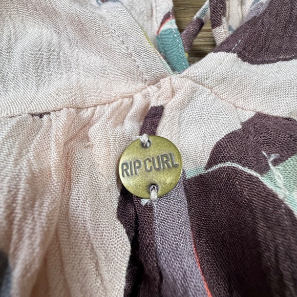 Rip Curl Women's Floral Cover-up Dress Boho Tank Double V NWT Sz S Flowly, Pink - Picture 8 of 8